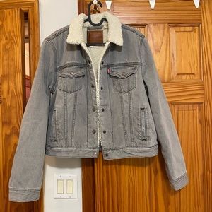 Levi’s premium sherpa fleece jean jacket